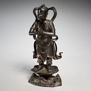 Chinese bronze figure of Wei Tuo