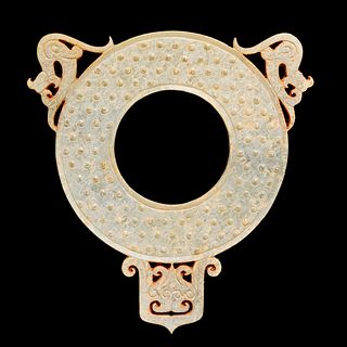Chinese archaic style jade Bi disc