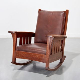 L & JG Stickley, "Bowarm" rocking chair