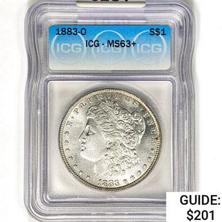 1883-O Morgan Silver Dollar ICG MS63+ 