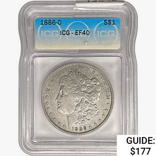 1886-O Morgan Silver Dollar ICG EF40 
