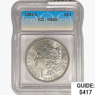 1882-S Morgan Silver Dollar ICG MS65 
