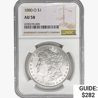 1880-O Morgan Silver Dollar NGC AU58 