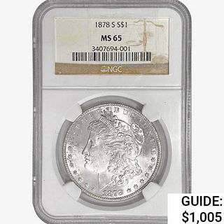 1878-S Morgan Silver Dollar NGC MS65 