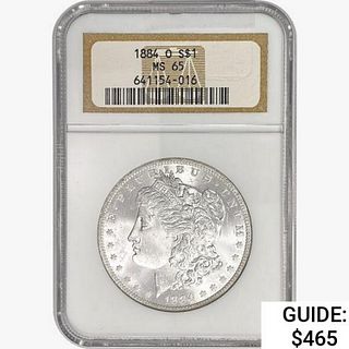 1884-O Morgan Silver Dollar NGC MS65 