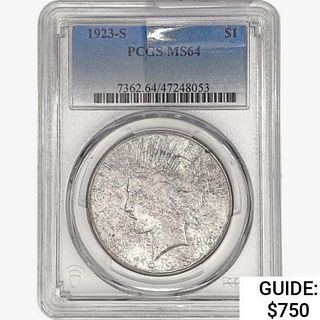 1923-S Silver Peace Dollar PCGS MS64 