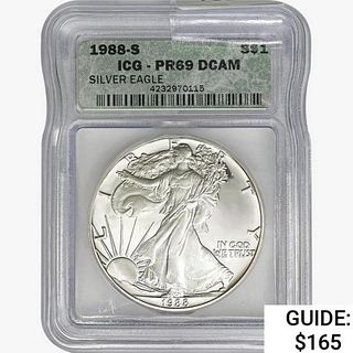 1988-S Silver Eagle ICG PR69 DCAM