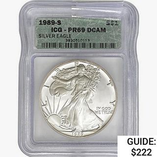 1989-S Silver Eagle ICG PR69 DCAM