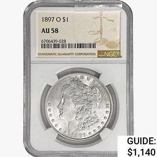 1897-O Morgan Silver Dollar NGC AU58 