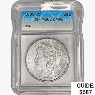 1883-CC Morgan Silver Dollar ICG MS63 DMPL GSA