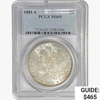 1881-S Morgan Silver Dollar PCGS MS65 