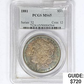 1881 Morgan Silver Dollar PCGS MS65 