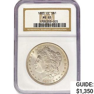 1883-CC Morgan Silver Dollar NGC MS65 