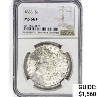 1883 Morgan Silver Dollar NGC MS66+ 