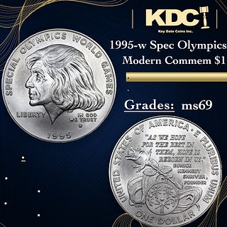 1995-w Spec Olympics Modern Commem Dollar $1 Grades ms69