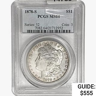 1878-S Morgan Silver Dollar PCGS MS64 