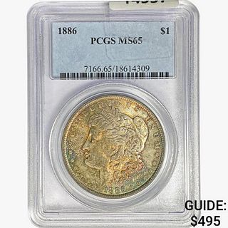 1886 Morgan Silver Dollar PCGS MS65 