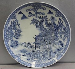 Antique Signed Chinese Porcelain Charger.