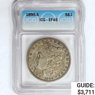 1895-S Morgan Silver Dollar ICG EF45 