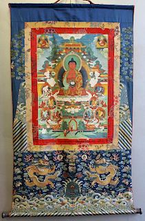 Antique Tibetan Thangka.