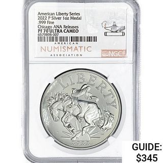2022-P Liberty 1oz Silver Medal NGC PF70 UC