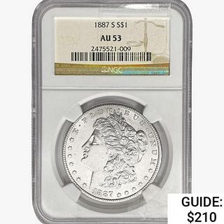 1887-S Morgan Silver Dollar NGC AU53 