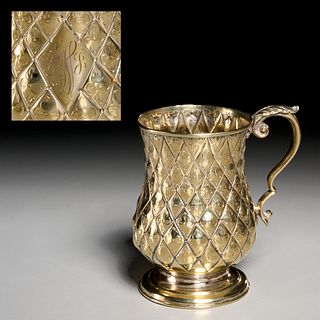 Continental silver cup, Barbara Walters monogram