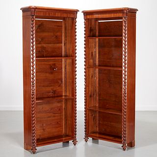 Pair Louis Philippe mahogany bookcases