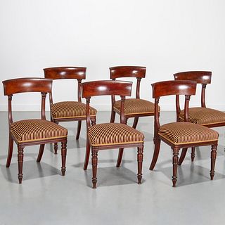 Set (6) Louis Philippe mahogany dining chairs