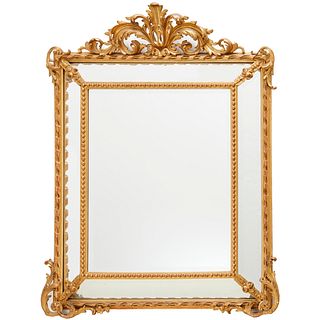 Louis XVI style giltwood pier mirror
