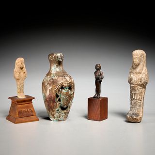 Group (4) ancient Egyptian style artifacts