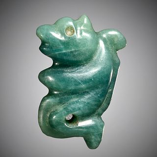 Pre-Columbian style jade effigy pendant