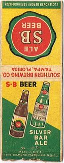 1939 SB Beer/Silver Bar Ale 113mm FL - SB - 3 Matchcover Tampa Florida