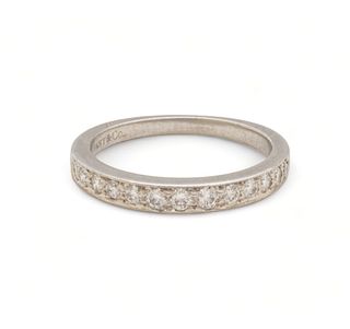 Tiffany & Co. (American) Diamond And Platinum Wedding Band, Size 4.5