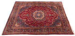 Persian Mashed Hand Woven Wool Rug, W 9' 5'' L 12' 10''