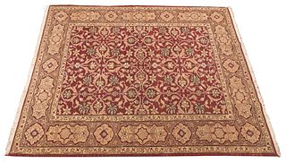 India Agra Hand Woven Wool Area Carpet, W 8' L 9' 11''