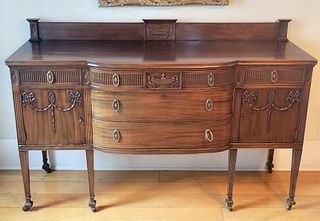 Grand Rapids Chair Company (American, 1872-1973) Federal Style Mahogany Sideboard Ca. 1900-1920, H 37" W 72" Depth 23"