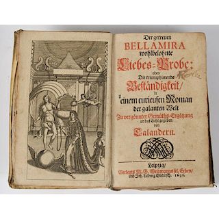 [Literature - Novel in German] 17th Century German Translation of French Romantic Novel, by August Bohse