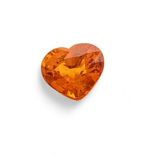 3.52ct Mandarin Garnet, Heart Shape
