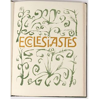 [Illustrated - Bible] Ben Shahn, Ecclesiastes, Trianon Press, 1967 Signed #91 of 200 - with Signed Lithograph
