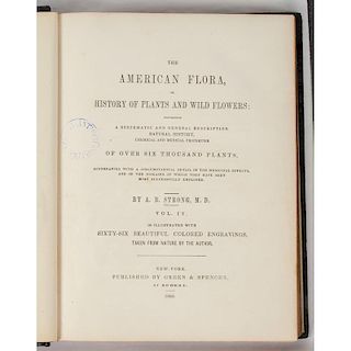 [Illustrated - Botanical] Strong, American Flora, 1850 with 52 Hand Colored Lithographs of Flowers
