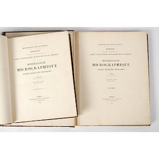 [Geology - Mineralogy] Fouque and Levy, Mineralogy, Text and Atlas with 55 Chromolithographs, 1879