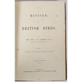 [Illustrated - Ornithology - Color Plates] Morris on British Birds, ca. 1860's, 8 Volumes with 358  Octavo Color Plates