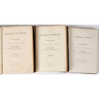 [Medicine - Cancer] Virchow, Die Krankhaften Geschwulste, 3 Volumes Complete, 1863-67