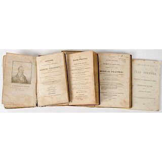 [Medicine - Ohio Imprints] Group of 4 Pioneer Ohio Medical Books - Botanical, Etc., Including "Thomsonian System"