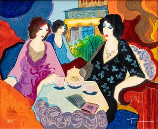 Itzchak Tarkay (Israeli, 1935-2012) Screenprint in Colors on Wove H 15.25" W 18"
