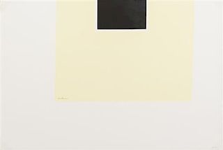 Robert Motherwell, (American, 1915-1991), Black, Yellow and White, London Series II, 1970