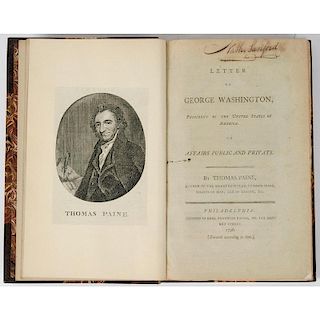 [Americana - Fine Binding] Thomas Paine's Letter to Washington, 1796 1st Edition Extra-Illustrated with 40 Inserted Plates