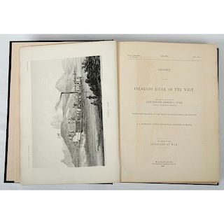[Americana - Colorado River] Early and Important Exploration of Colorado River by Ives -- Color Plates and Maps, 1861