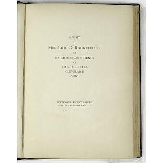 [Americana - Rockefeller - Signed] #396 of 425, Signed by John D. Rockefeller, Cleveland 1905